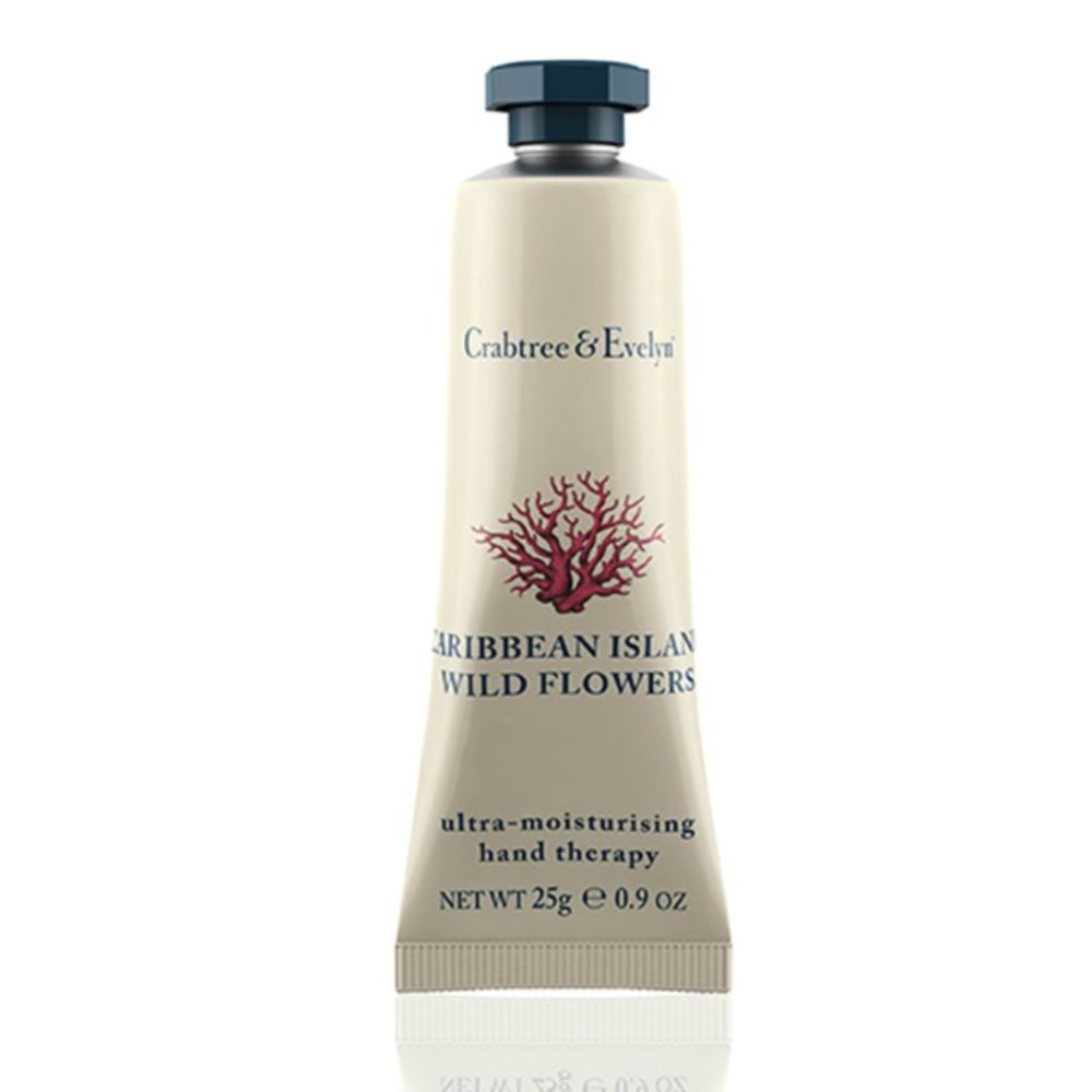 Crabtree & Evelyn Hand Cream Therapy, Caribbean Island Wild Flowers, 0.9 Fl Oz